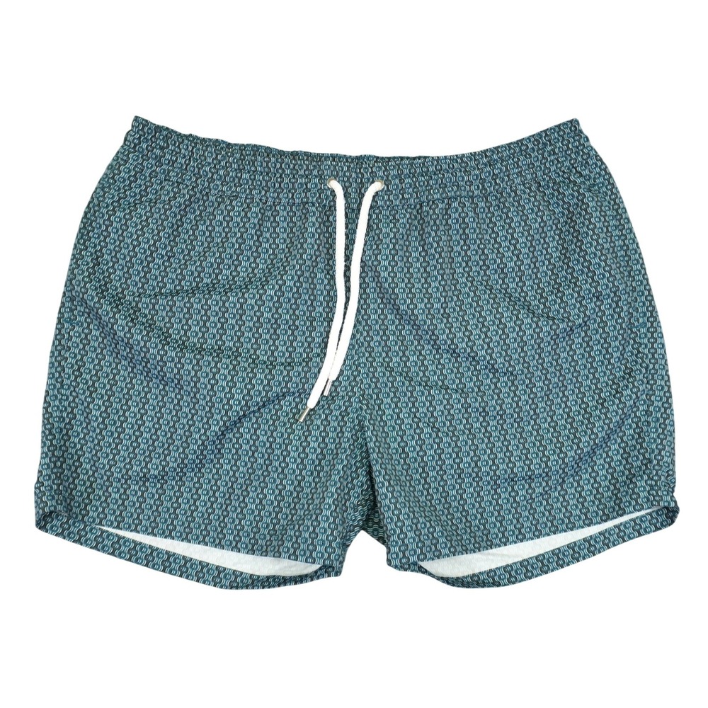 Frescobol Carioca Swim Shorts Mens XXXL Blue Geometric Print Drawstring Portugal